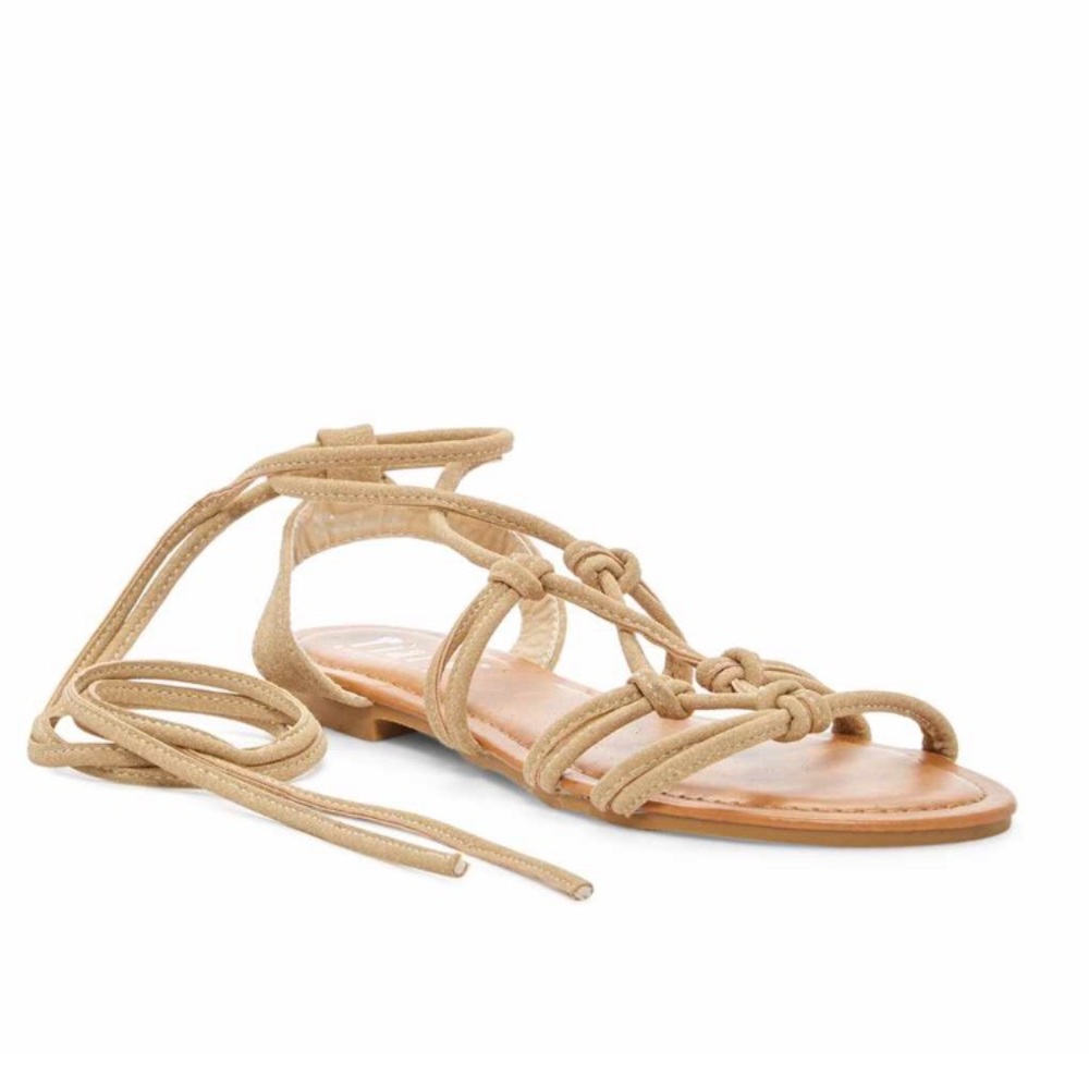 Knotted Lace-Up Sandal